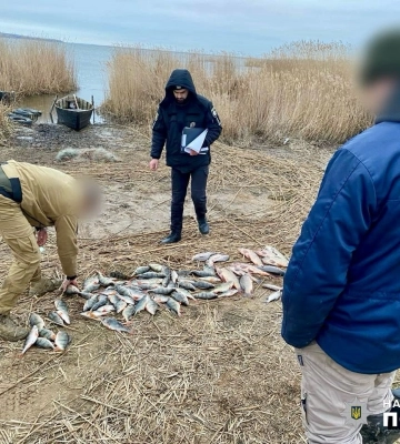 На Одещині викрили трьох чоловіків, що здійснювали незаконний вилов водних біоресурсів