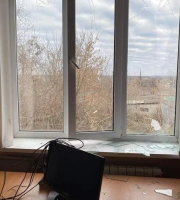Під час обстрілу постраждало приміщення великописарівської газети “Ворскла”