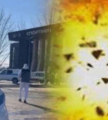 Появилось видео момента выстрела гранатомета в спортивной школе Мелитополя