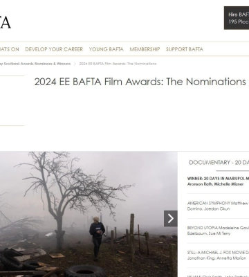 Фільм «20 днів у Маріуполі» отримав премію BAFTA як найкращий документальний фільм