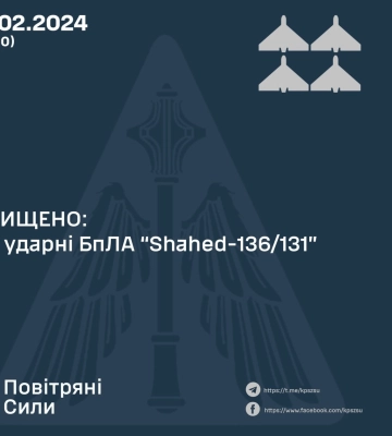 Усі “шахеди”, які атакували Харківщину, збили – Генштаб