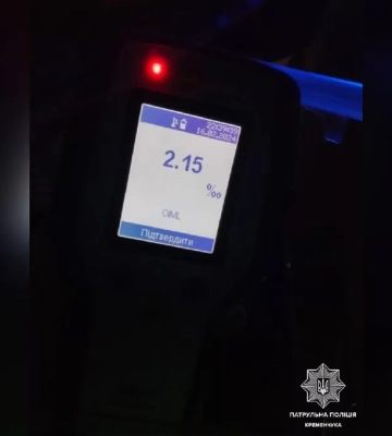 На Полтавщині п&#039;яний водій тікав від поліції та не впорався з кермуванням