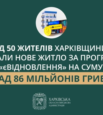 Понад 50 жителів Харківщини придбали нове житло на виплати за зруйноване