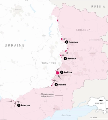 Россияне в Украине наступают на пяти направлениях, - NYT