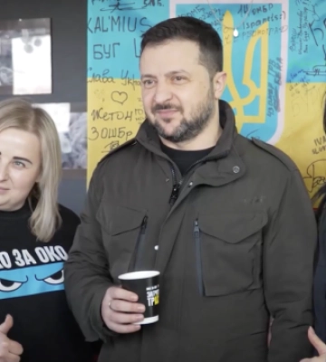 Зеленський на Харківщині поспілкувався з місцевими жителями