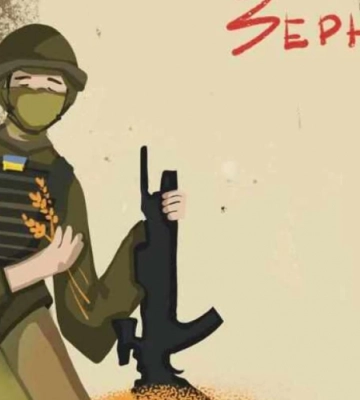 Луцька художниця створила картину про висипане на «Ягодині» зерно