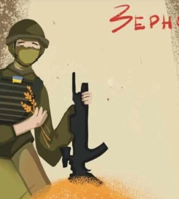 Художниця з Луцька створила картину про викинуте в Польщі зерно
