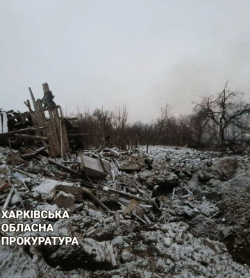 Одна людина загинула та одна поранена внаслідок обстрілу Харківщини