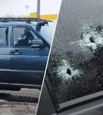 В сети показали фото с места взрыва в Бердянске: поврежден серый джип