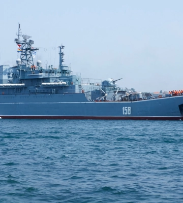 Українська розвідка за допомогою морського дрона потопила великий російський десантний корабель &quot;Цезар Куніков&quot;