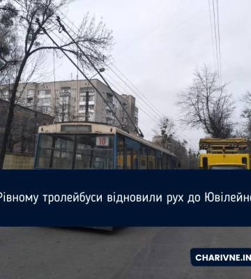 Через ДТП на Соборній у Рівному не курсують два тролейбуси