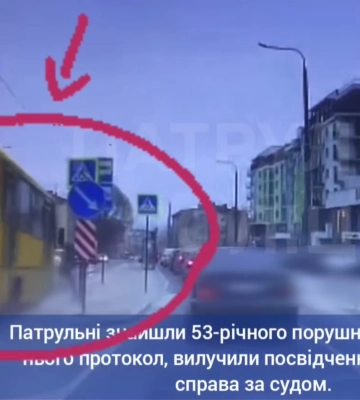 Після відео у соцмережах патрульні знайшли водія маршрутки, який ледь не збив пішоходів у Львові