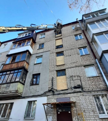 277 окон выбиты в квартирах в результате ночного удара «шахеда» в Харькове