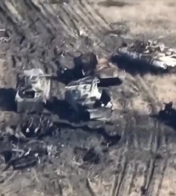 Бійці 81 ОАеМБр розбили колону з 14 одиниць ворожої техніки під Білогорівкою. ВIДЕО