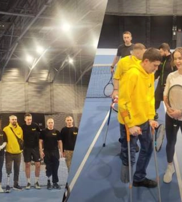 Світоліна та Стаховський зіграли у теніс із військовими з центру "Unbroken": ексклюзивні кадри