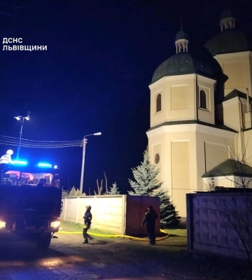 У Бродах на Львівщині виникла пожежа у церкві УГКЦ 