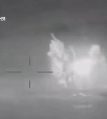 ГУР показало момент знищення російського корабля «Сергій Котов» (відео)