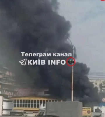 У столиці спалахнула потужна пожежа на Борщагівці (відео)