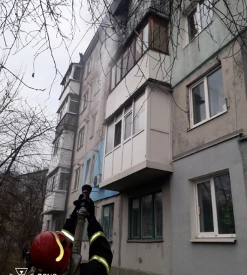 У одній з квартир Кропивницького горів балкон