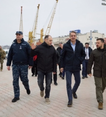 У порту Одеси Зеленський і прем&#039;єр Греції ознайомилися з роботою «зернового коридору»