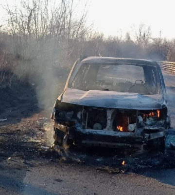 В окупованій Горлівці безпілотник врізався в авто