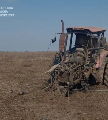 Чоловік на Херсонщині на смерть підірвався на залишеній окупантами вибухівці під час обробки землі