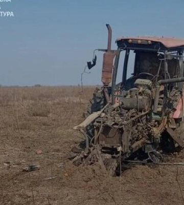 Фермер на смерть підірвався на російському снаряді на Херсонщині. ФОТО