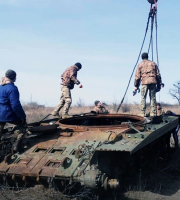 На Харківщині зібрали 55 тонн брухту знищених російських танків та бронемашин