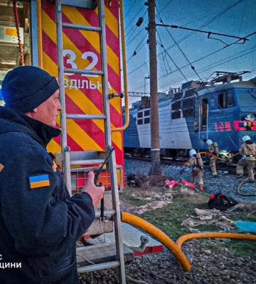 На залізничній станції в Одеській області сталася пожежа