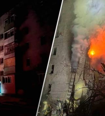 Горіли три квартири: Росія скинула авіабомбу на багатоповерхівку в Куп&#039;янську
