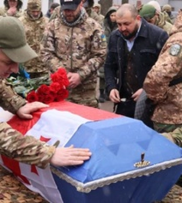 Под Киевом попрощались с погибшими за Украину воинами Грузинского Легиона: фоторепортаж