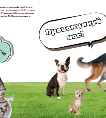 Завтра біля театру у Кропивницькому безкоштовно вакцинуватимуть проти сказу домашніх тварин