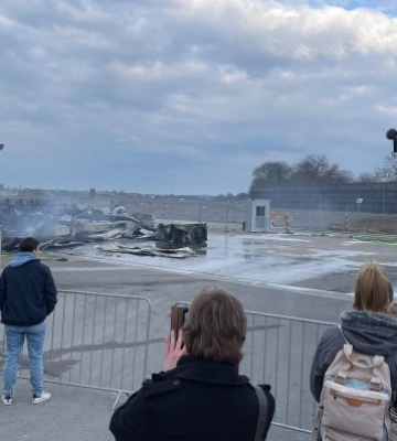 В Берлине разгорелся пожар в палаточном городке для украинских беженцев. Видео