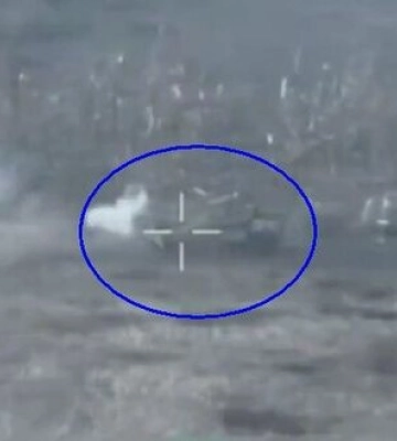 Знищення ворожого танка Т-72Б поблизу села Терни на Донеччині. ВIДЕО