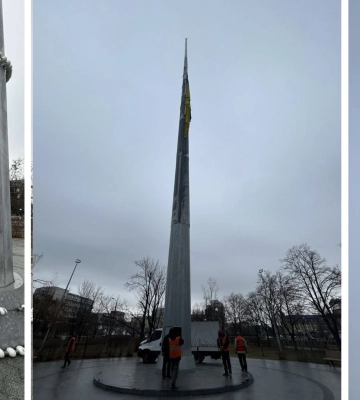 У Харкові спустили найбільший державний прапор України