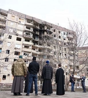В Кривом Роге провели панихиду по погибшим от ракетного удара россиян