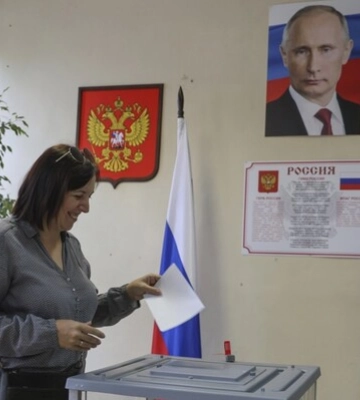 В оккупированном Скадовске партизаны «салютуют» выборам Путина