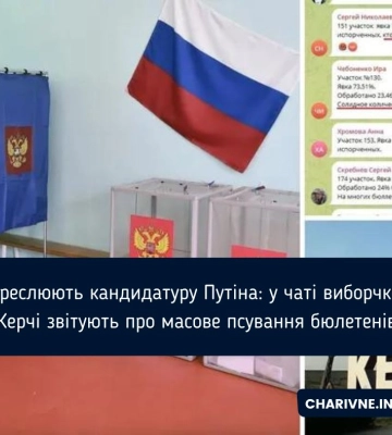 Закреслюють кандидатуру Путіна: у чаті виборчкому Керчі звітують про масове псування бюлетенів. Фото