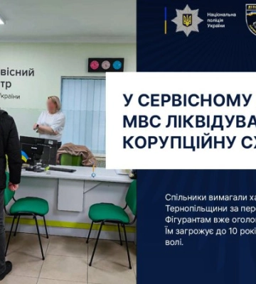 Правоохоронці ліквідували корупційну схему у сервісному центрі МВС на Тернопільщині 