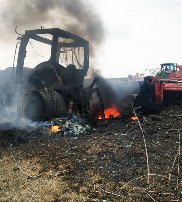 В Ізюмському районі під час проведення польових робіт на міні підірвався трактор