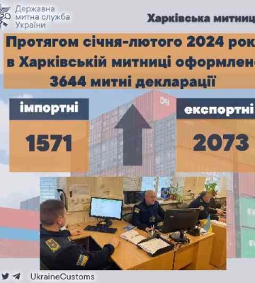 На Харьковской таможне за 2 месяца 2024 года оформлено более 3600 декораций