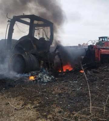 В Харьковской области трактор взорвался на взрывчатке