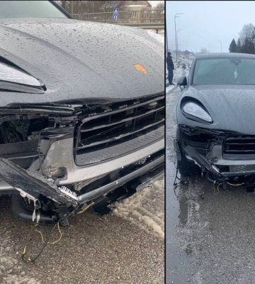 На Рівненщині через вибоїну на дорозі Porsche влетів у відбійник