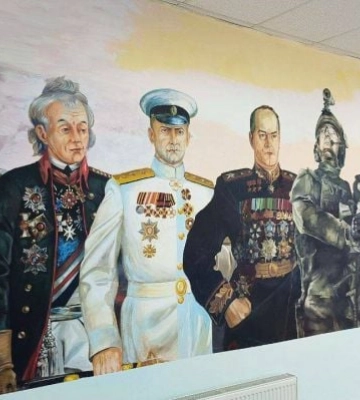 В Мелитополе класс по вербовке пушечного мяса обзавелся ужасным, но “патриотическим” муралом 