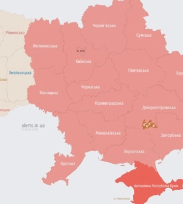 Більшу частину України охопила повітряна тривога