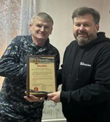 Отримав подяку від військових
