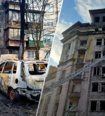 Ракетный удар по Киеву: шокирующие фото с последствиями обстрела столицы Украины