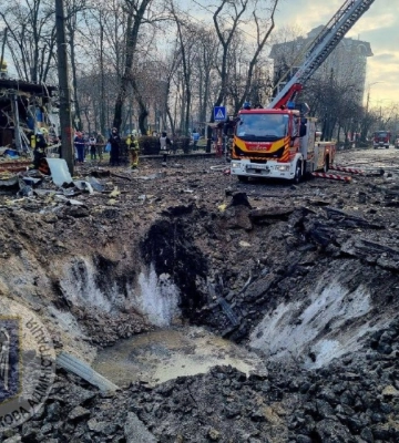 КГВА показала последствия ракетной атаки на столицу Украины