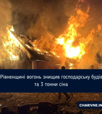 Пожежа на Рівненщині знищила 3 тони сіна