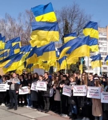 У Житомирі студенти протестують проти об&#039;єднання університетів